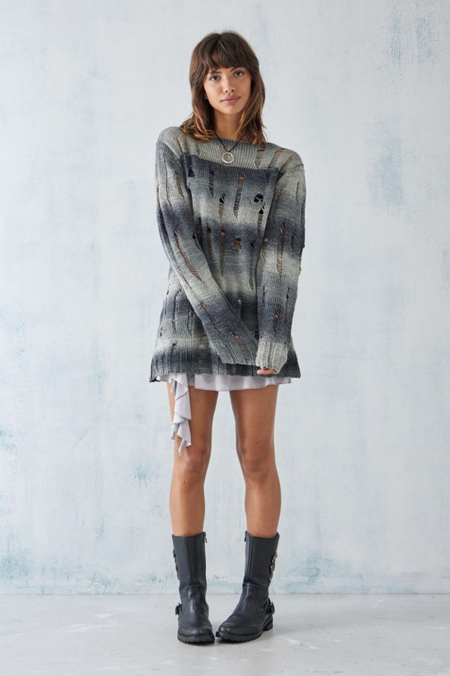 UO Hailey Open-Stitch Laddered Knit Dress | Urban Outfitters