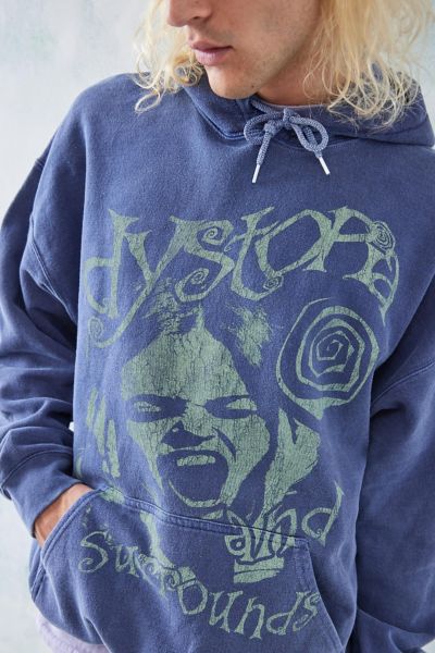 UO Navy Dystopia Hoodie Sweatshirt