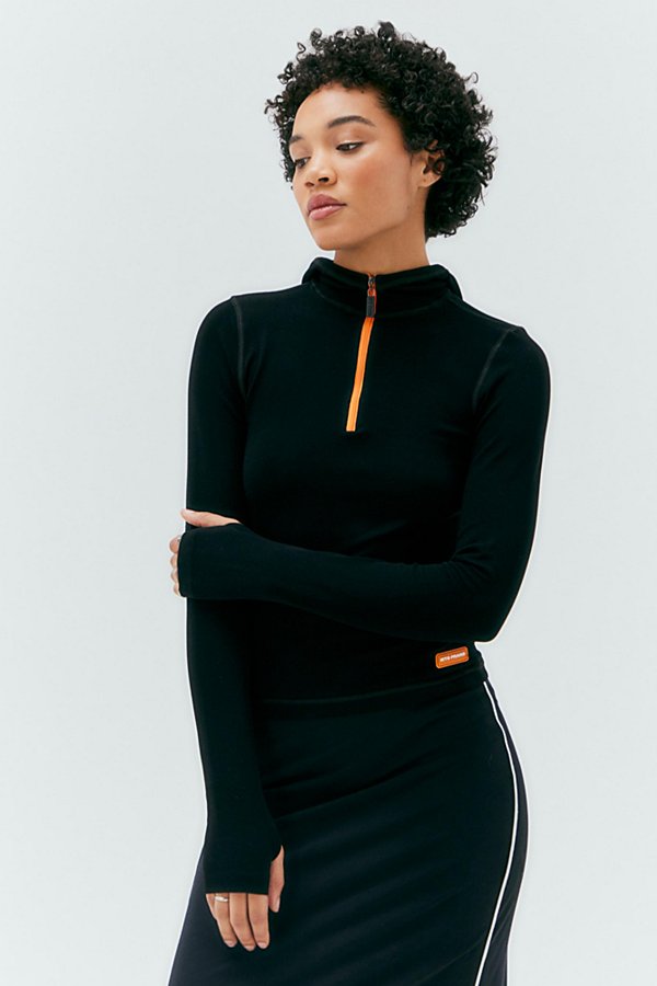 Iets Frans . Rico Half-zip Hoodie In Black At Urban Outfitters