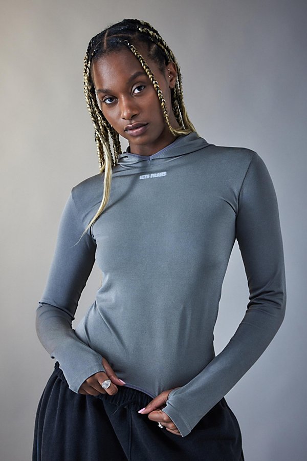 Iets Frans . Yuna Stretch Hoodie In Grey At Urban Outfitters