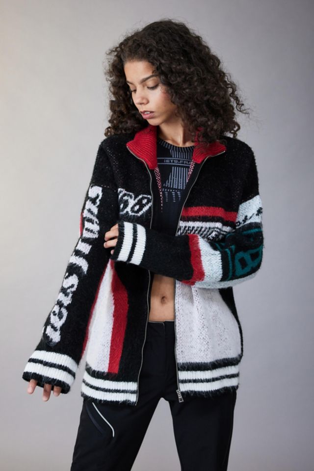 iets frans Motocross Zip Through Knit Sweater Urban Outfitters