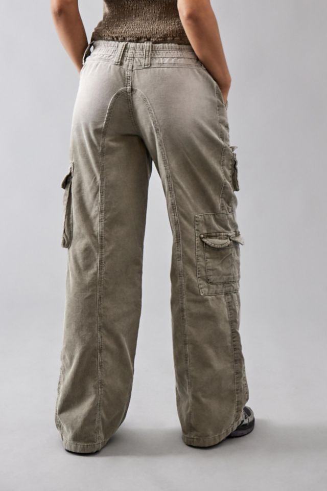 Low Rise Flared Cargo Pants