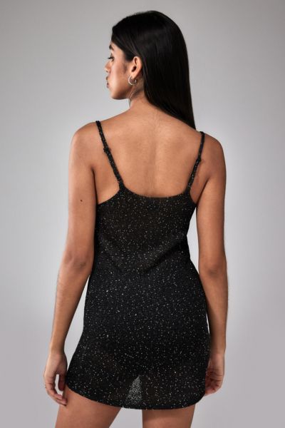 UO Alexa Sequin Knit 90s Mini Dress