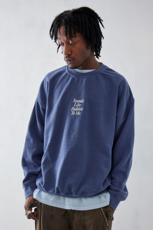 UO Navy Sounds Like Bulls**t To Me Sweatshirt | Urban Outfitters