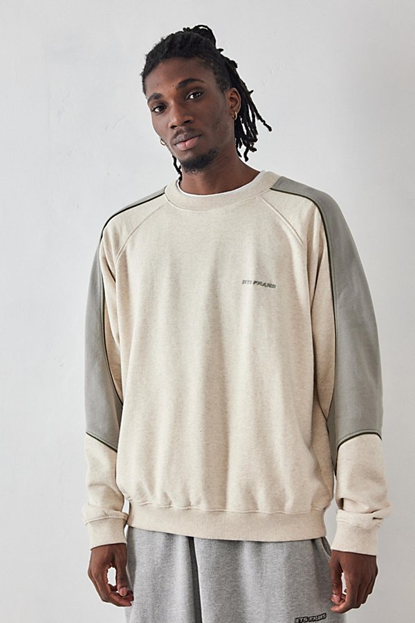 Iets Frans . Oatmeal Panel Sweatshirt In Cream, Men's At Urban Outfitters