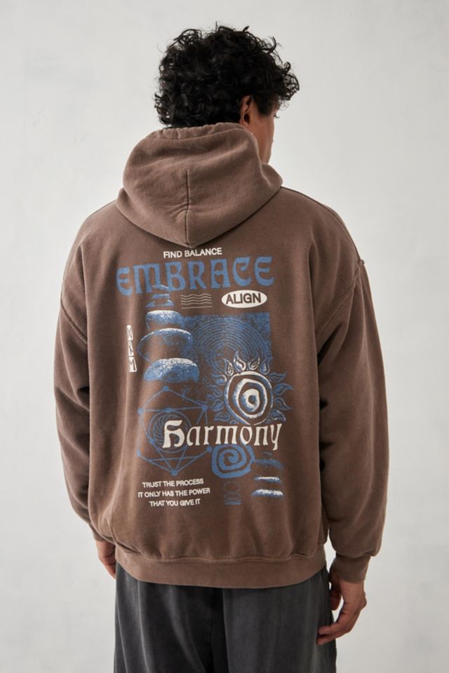 UO Brown New York Hoodie Sweatshirt