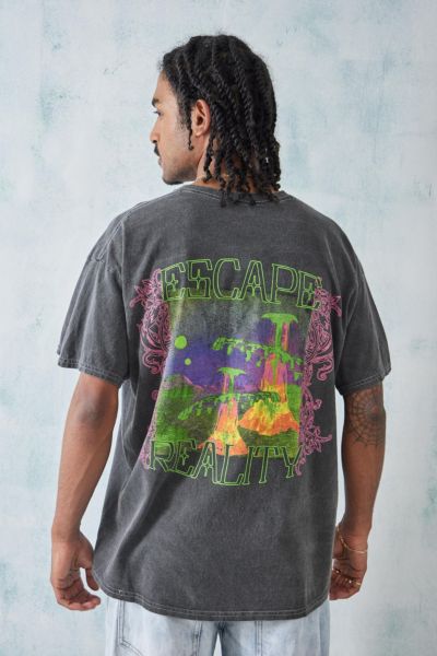 UO Overdyed Black Escape Reality Tee