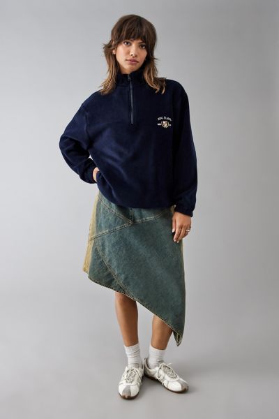 HF06 - Heavy Fleece Cropped Mock Neck Pullover (Garment Dye