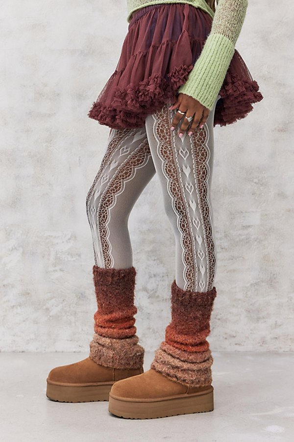 Out From Under Fuzzy Ombre Leg Warmers In Brown, Women's At Urban Outfitters