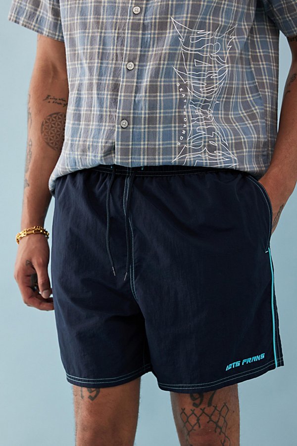 Iets Frans . Navy Retro Swim Short In Navy, Men's At Urban Outfitters