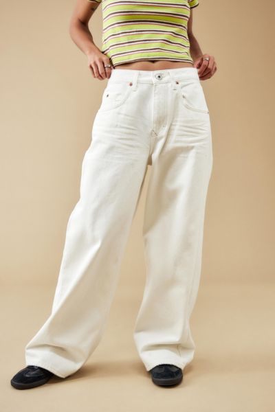 BDG Applique White Denim Jaya Baggy Jean