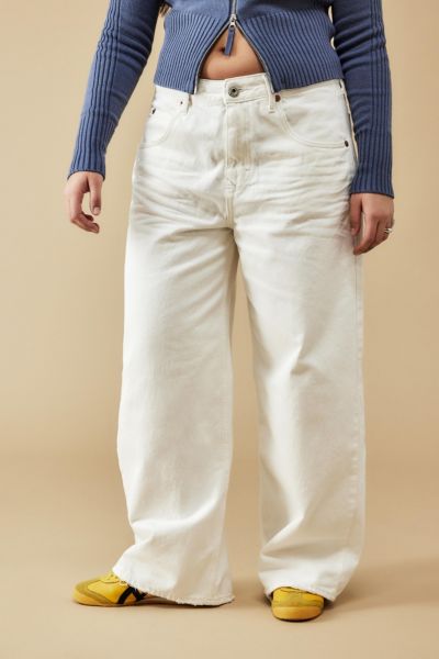 BDG Applique White Denim Jaya Baggy Jean