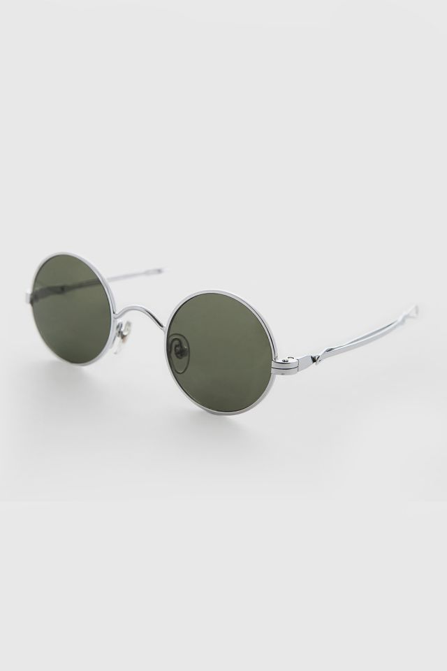 Vintage Metal Round Sliding Temple Sunglasses #1