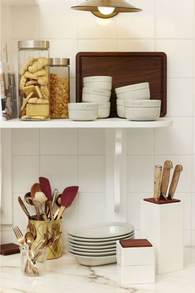 Staub White Truffle Ceramic 4-Piece Cereal Bowl Set