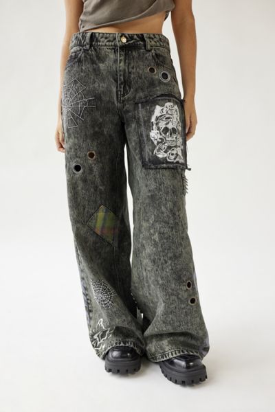 【SCENERITY】Grunge wide denim pants BDG Ansley A-Wide Jean - Grunge Hardware | Urban Outfitters