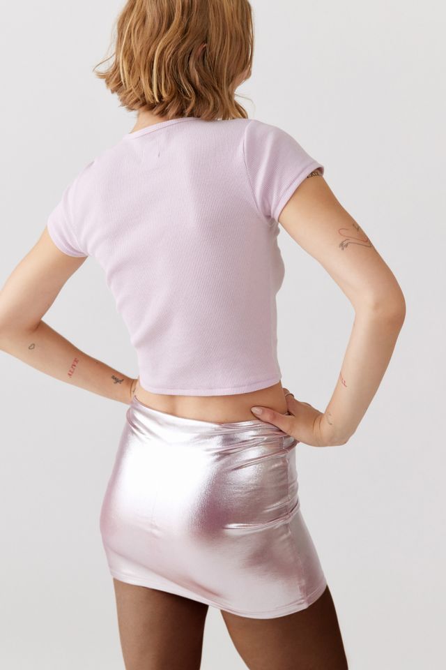 UO Disco Fever Metallic Mini Skirt #2
