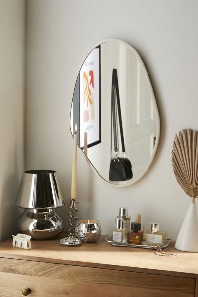 Shop Urban Outfitters Aria Blob 14" Wall Mirror In White At