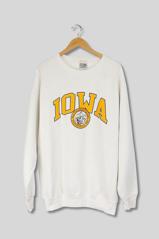 Vintage Spell Out University of Iowa Crewneck Sweatshirt Urban Outfitters