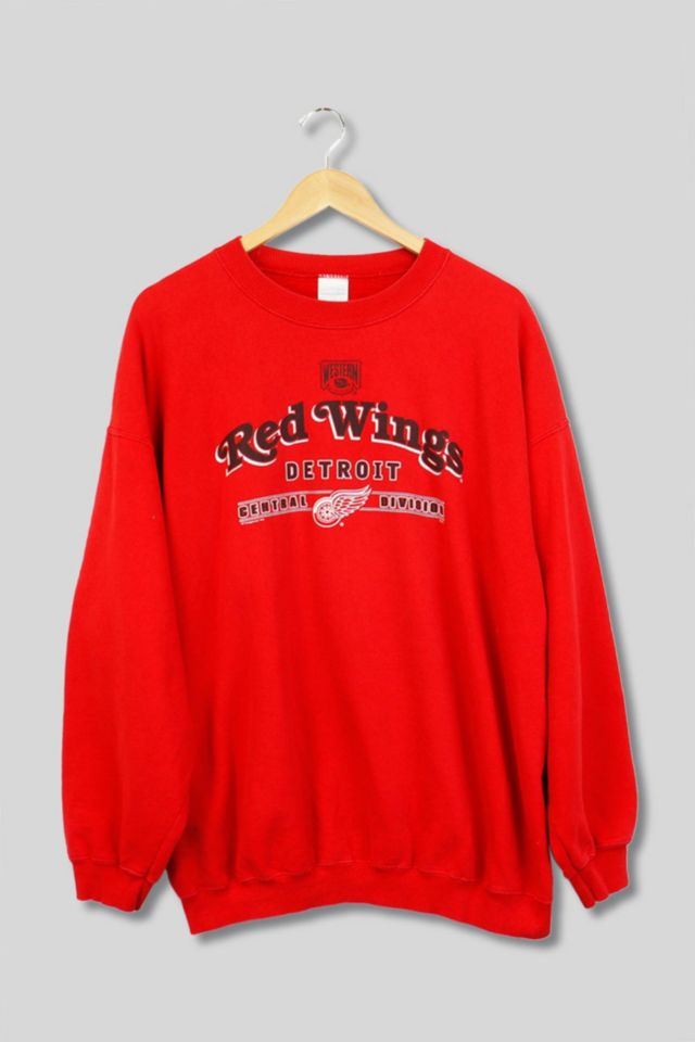 Vintage Detroit Red Wings Looney Tunes Hoodie Sweater Size XL NHL