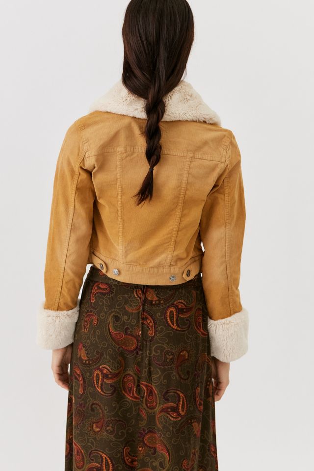BDG Emmy Fleece-Trimmed Corduroy Trucker Jacket #1