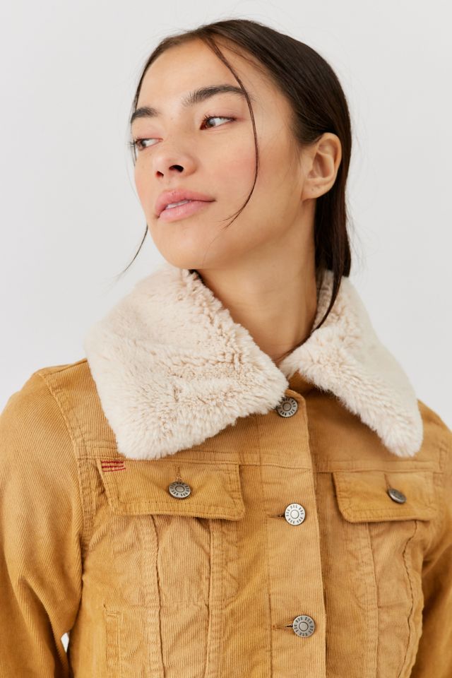 BDG Emmy Fleece-Trimmed Corduroy Trucker Jacket #2