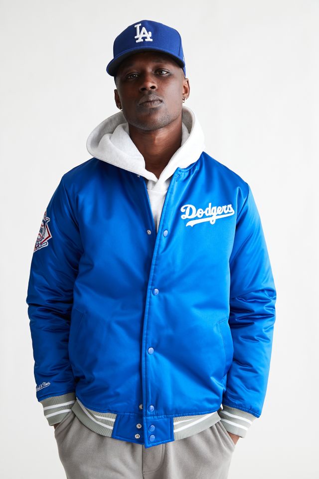 Calvin Johnson Detroit Lions Blue Varsity Bomber Jacket