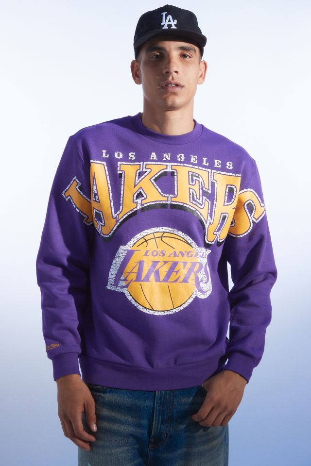Mitchell & Ness NBA Stretch Los Angeles Lakers Crew Neck Sweatshirt #2