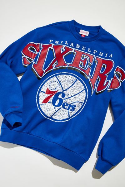 Mitchell Ness NBA Stretch Philadelphia 76ers Crew Neck Sweatshirt Urban Outfitters