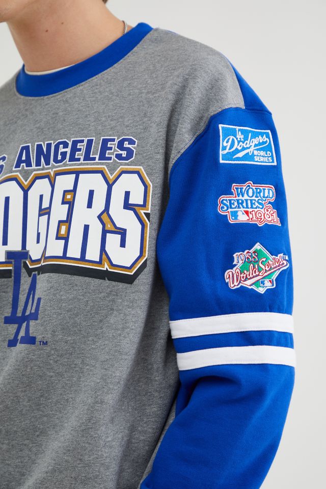 Los Angeles Dodgers Cropped & Grommet V-Neck Sweatshirt – Kampus