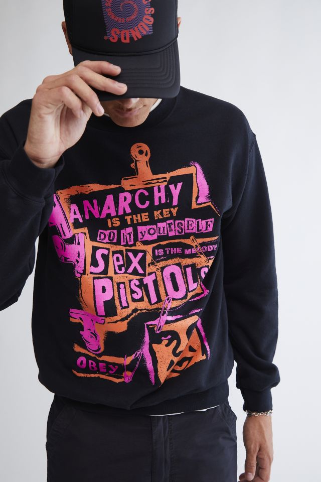 Obey X The Sex Pistols Crew Neck Sweatshirt Urban Outfitters 