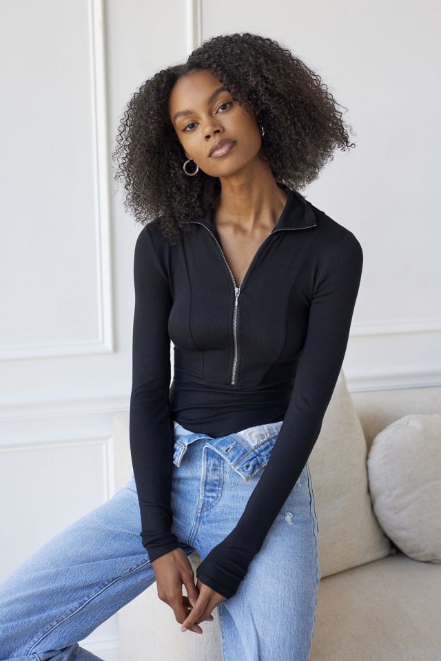 Out From Under Elowen Zip-Up Bodysuit | Urban Outfitters