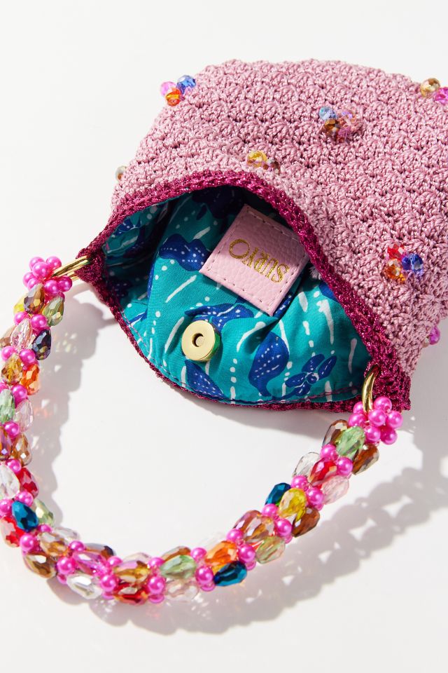 Suryo Peonies Bead Embellished Shoulder Bag #2