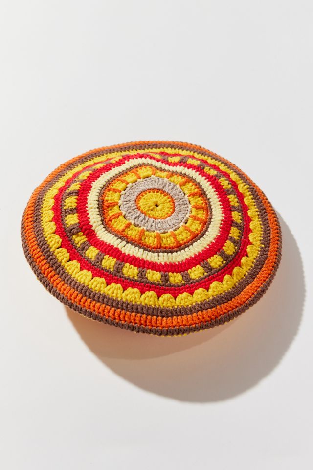 Damson Madder Crochet Beret #2