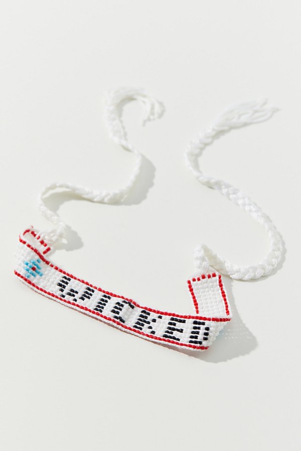 Urban Renewal Vintage Beaded Choker Necklace In White