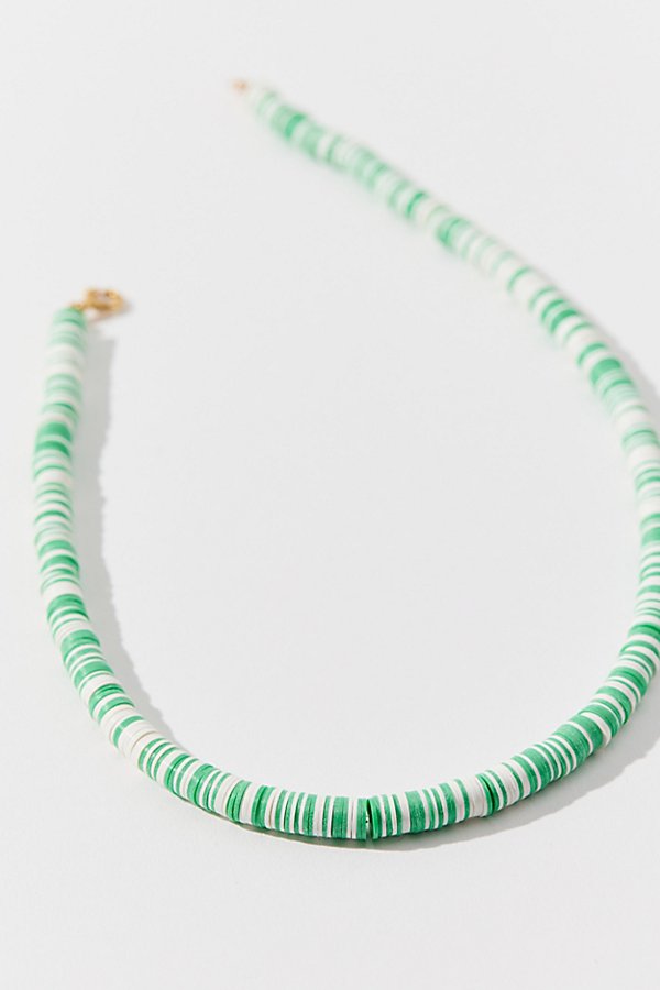 Urban Renewal Vintage Colorful Puka Shell Necklace In Green