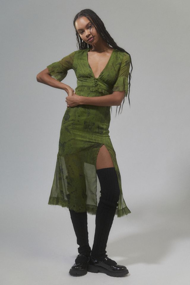 UO Florence Chiffon Printed Midi Dress #3