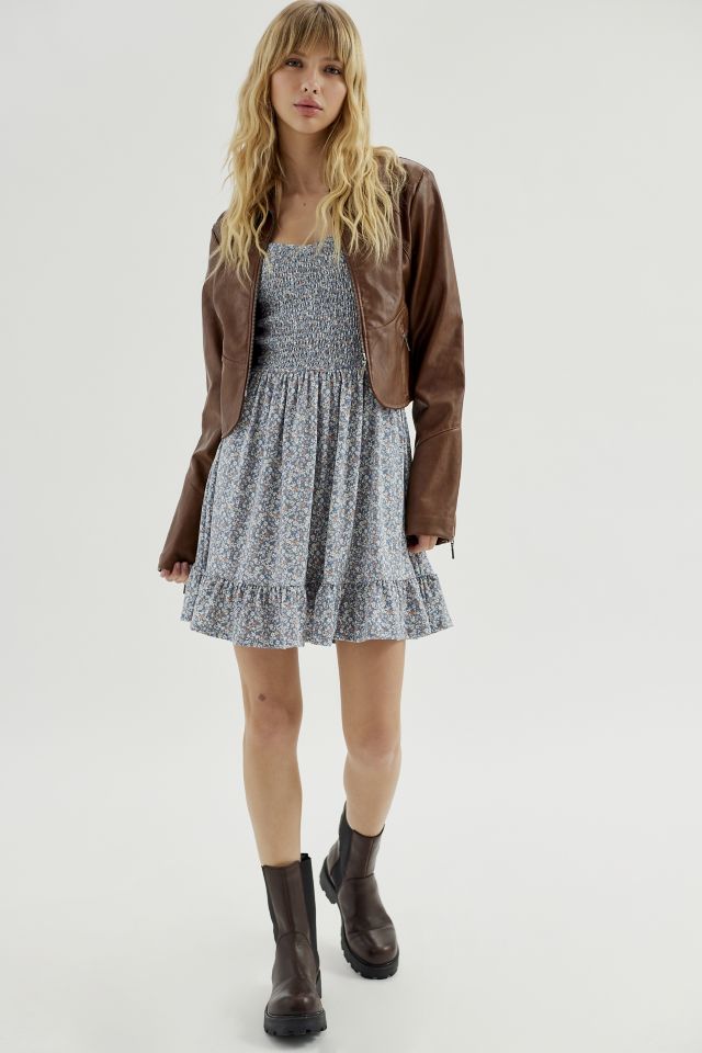 UO Tessie Floral Smocked Mini Dress #2