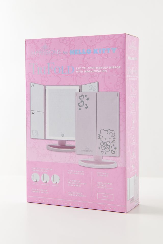 Impressions Vanity Co. Hello Kitty TriFold LED Tri-Tone Makeup Mirror #3