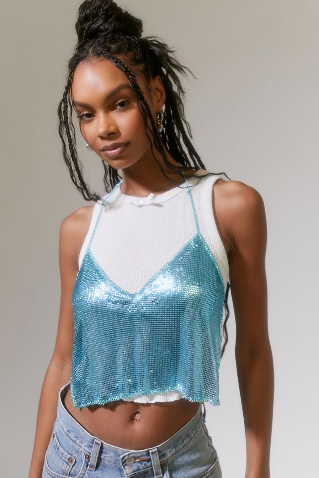 Geneva Mesh Halter Top