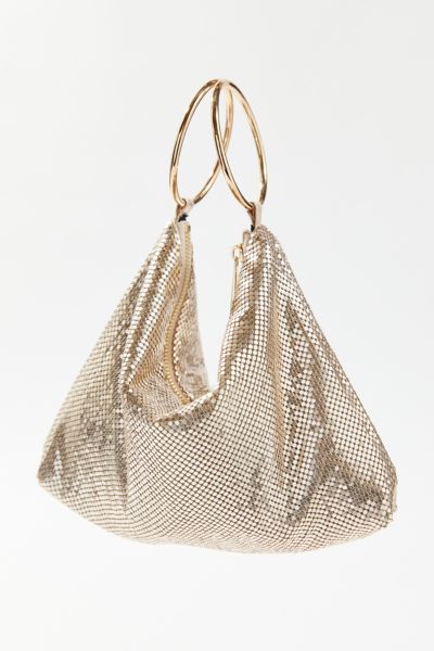 Olga Berg Shar Mesh Convertible Bag In Gold