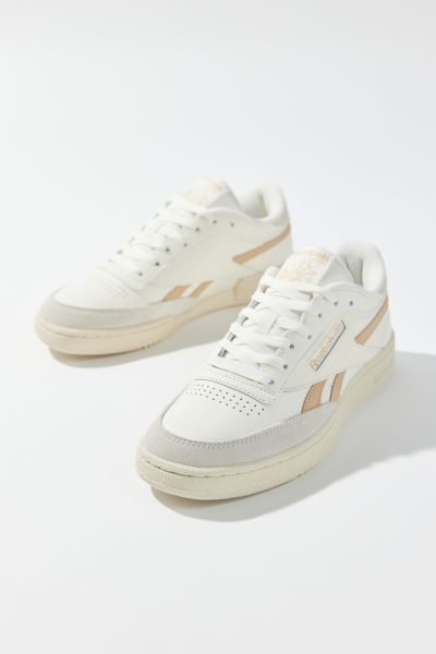 Reebok Club C Double Platform Sneaker In Chalk + Sahara