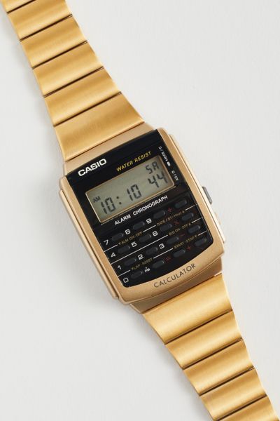 casio calculator watch gold