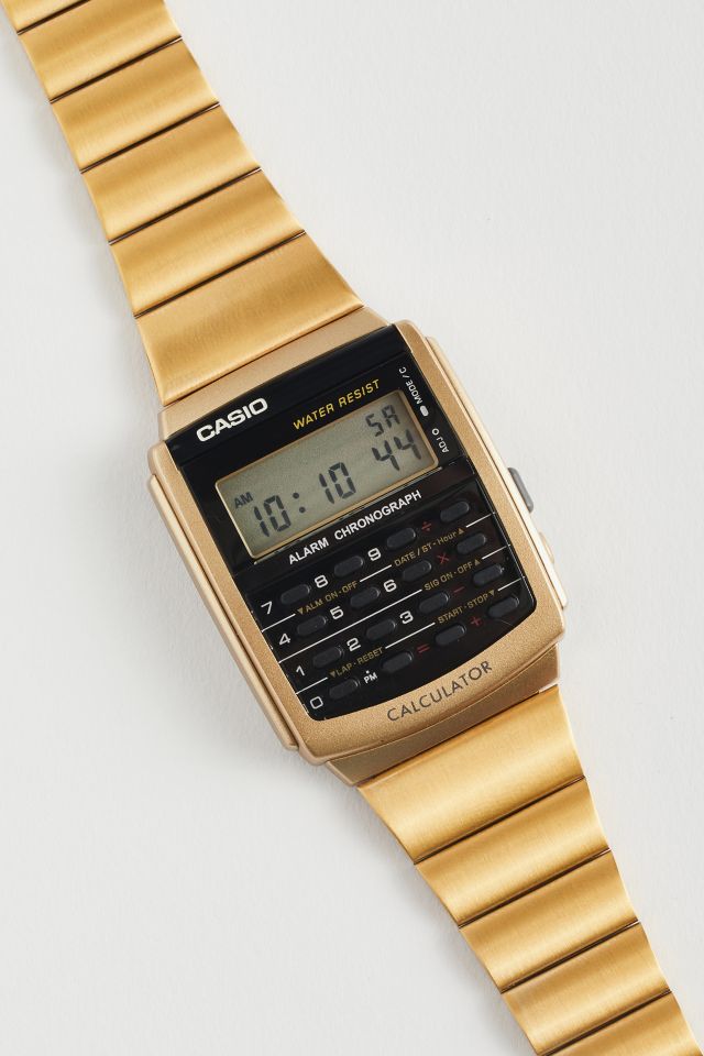 Gold casio calculator online watch