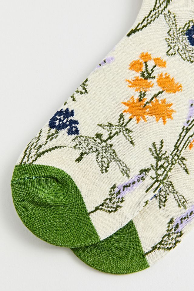 Chaussettes d'Équipage Papier Peint Floral #1