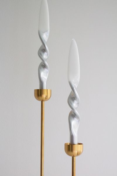 The Parmatile Shop Metallic Taper Candle Set
