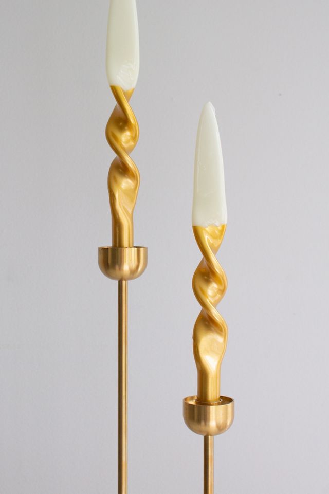 The Parmatile Shop Metallic Taper Candle Set #1