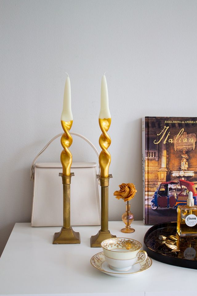 The Parmatile Shop Metallic Taper Candle Set #2