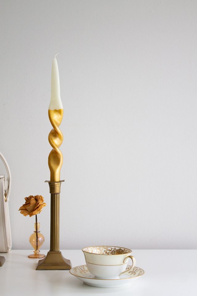 The Parmatile Shop Metallic Taper Candle Set #3