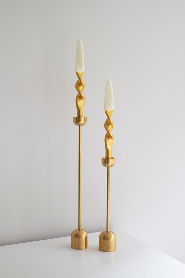The Parmatile Shop Metallic Taper Candle Set #4