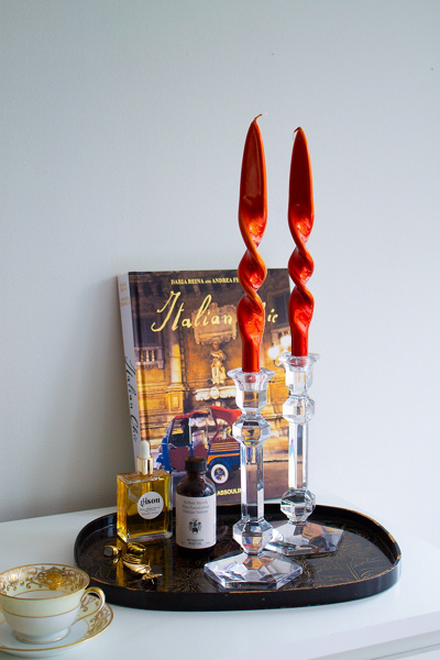 The Parmatile Shop Metallic Taper Candle Set